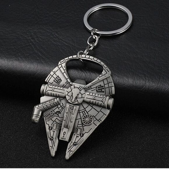 COPY - Heavy-duty silver color star wars millennium falcon bottle opener,2.5x2 … - Picture 1 of 8